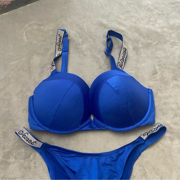 New! Victoria’s Secret wicked shine strap underwire Brazilian bikini 4720 - Picture 3 of 12